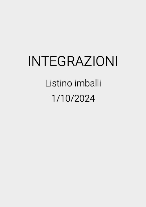 Florim Creative - Lista de precios INTEGRAZIONI