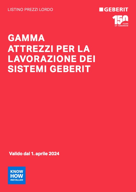 Geberit - 价目表 Attrezzi | Aprile 2024