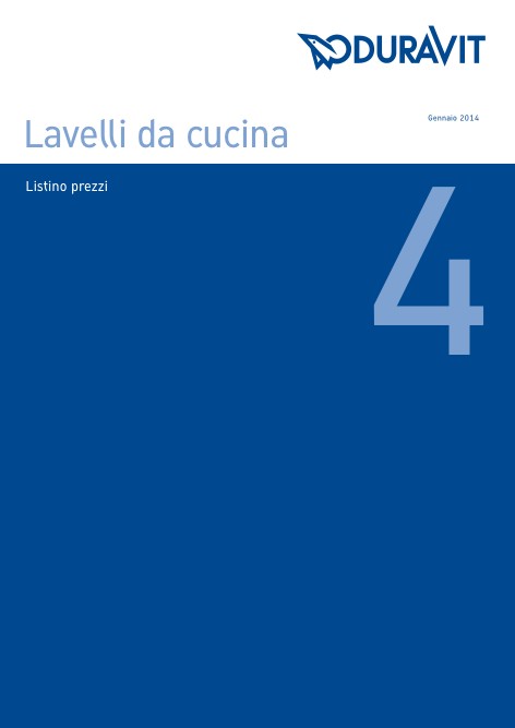 Duravit - Liste de prix 4 - Lavelli da cucina