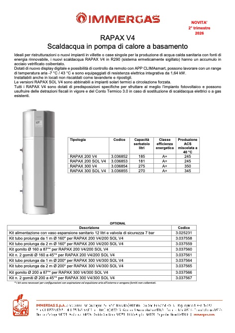 Immergas - Catalogue Rapax V4