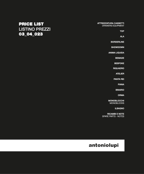 Antonio Lupi - 价目表 03_04_023. Vol.1