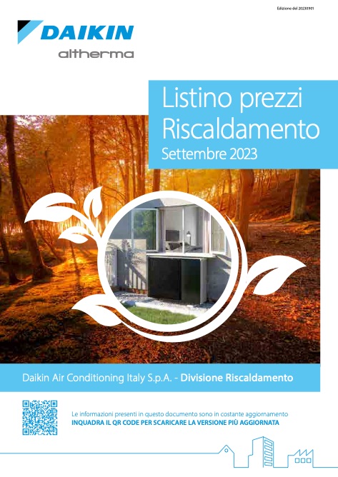 Daikin Riscaldamento - Прайс-лист Riscaldamento | Settembre 2024