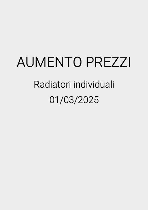 Robur - 价目表 AUMENTO PREZZI