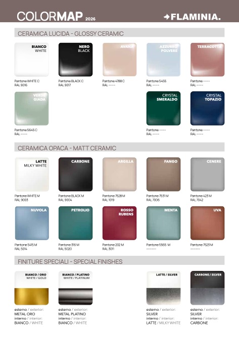 Flaminia - Catalogo Color Map 2026