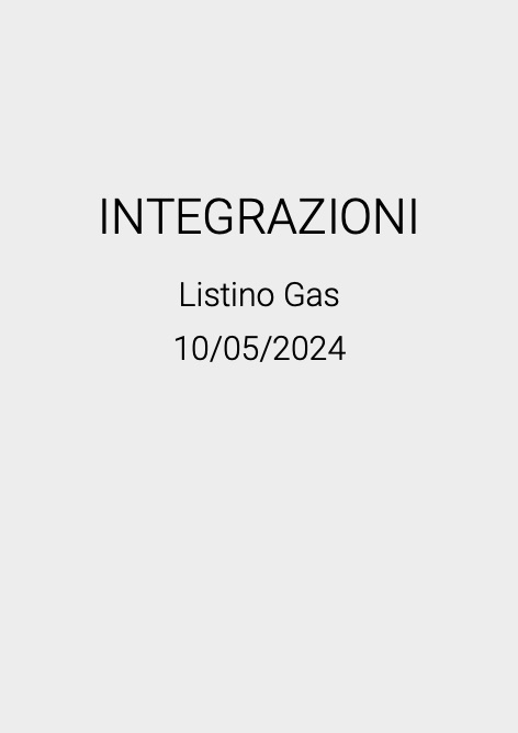 Tecnosystemi - Preisliste Integrazioni 2024 | Gas