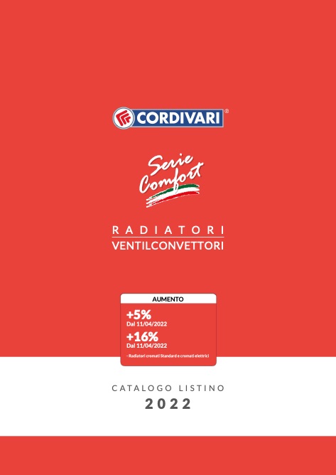 Cordivari - Lista de precios Radiatori | Ventilconvettori