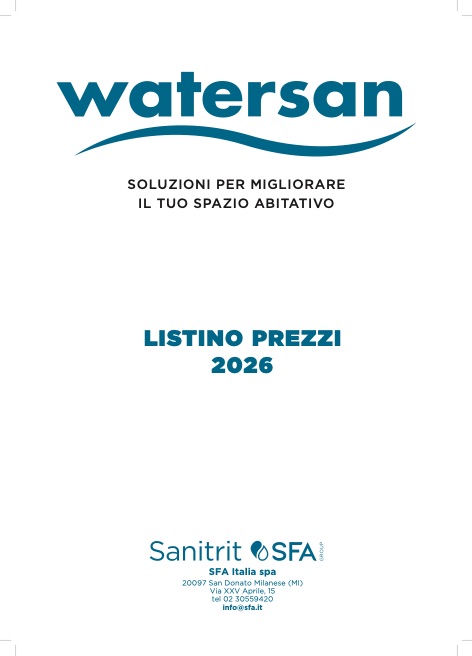 SFA - Sanitrit - Listino prezzi Watersan 2026