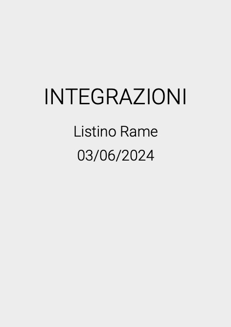 Tecnosystemi - Price list Integrazioni 2024 | Rame