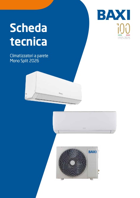Baxi - Catalogo SchedaTecnica Clima Parete Mono Split