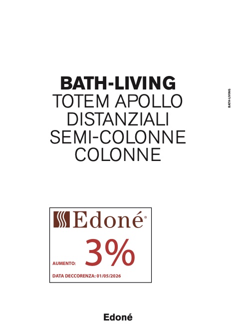 Edonè - Listino prezzi Bath-Living
