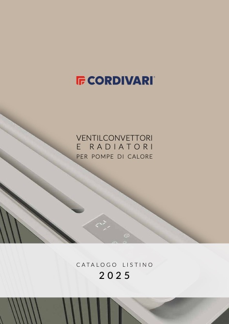 Cordivari - Listino prezzi VENTILCONVETTORI E RADIATORI PER POMPE DI CALORE (Rev. 03)