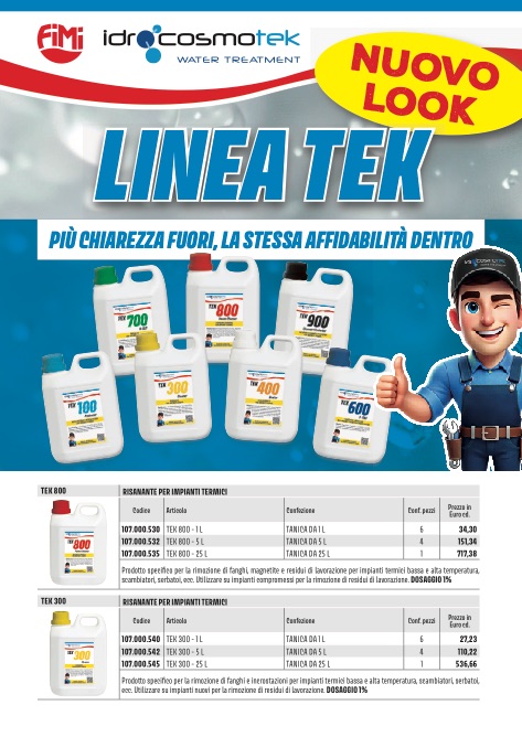 Fimi - Listino prezzi LINEA TEK