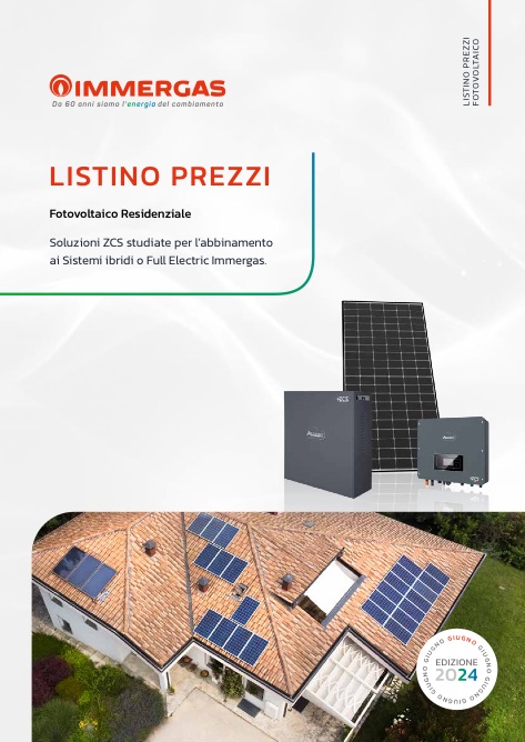 Immergas - Lista de precios Fotovoltaico Residenziale