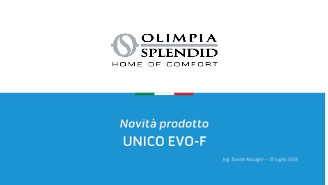 Olimpia Splendid - Katalog Novità prodotto UNICO EVO-F