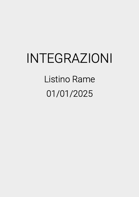 Tecnosystemi - Listino prezzi Integrazioni 2025 | Rame