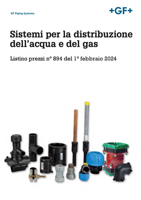 Georg Fischer - Lista de precios N° 894 Distribuzione Acqua e Gas