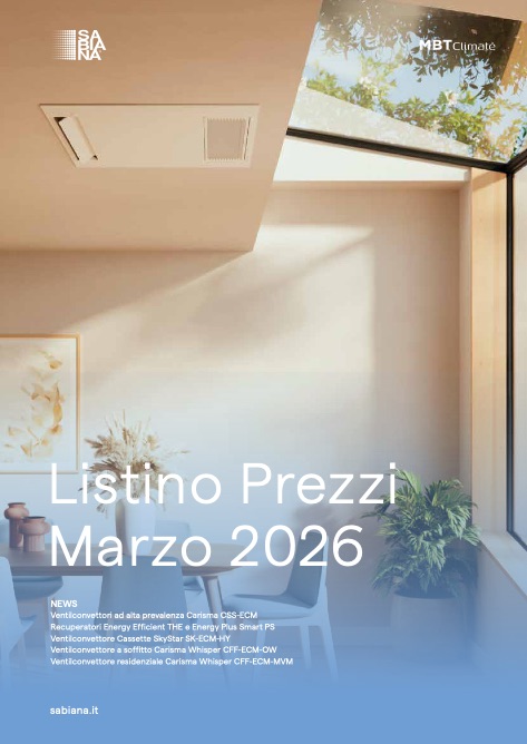 Sabiana - Listino prezzi 2026