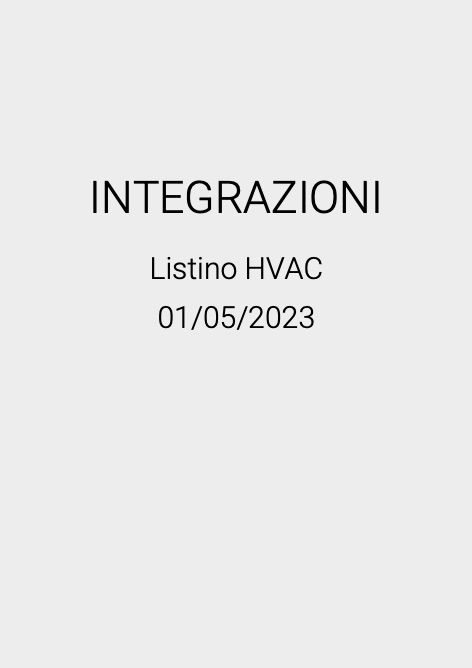 Testo - Liste de prix INTEGRAZIONI