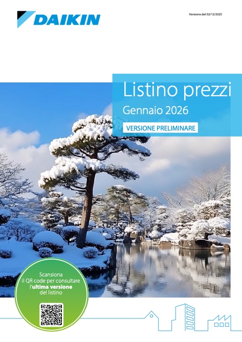 Daikin Riscaldamento - Listino prezzi PRELIMINARE - Gennaio 2026