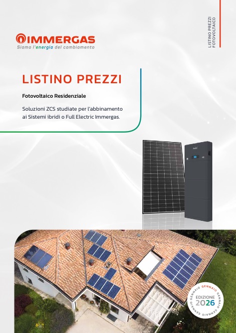 Immergas - Listino prezzi Fotovoltaico Residenziale