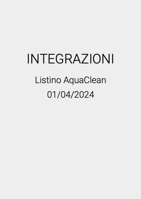 Geberit - Liste de prix INTEGRAZIONI