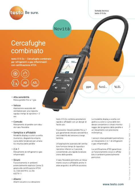 Testo - Catalogo Cercafughe 515ex