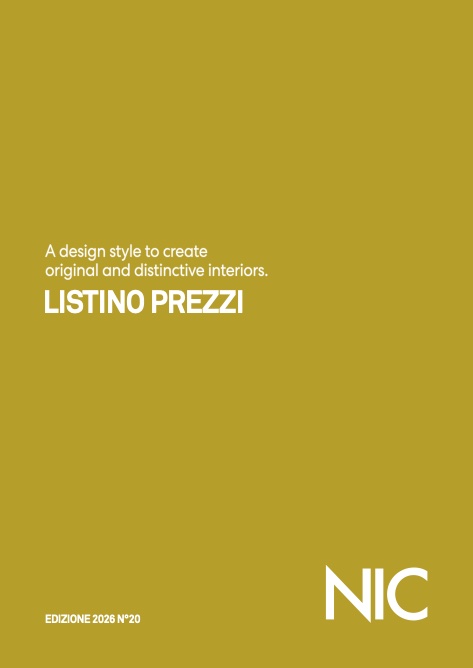 Nic Design - Listino prezzi EDIZIONE 2026 | N°20